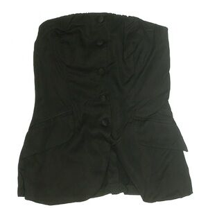 Reformation Black Strapless Top